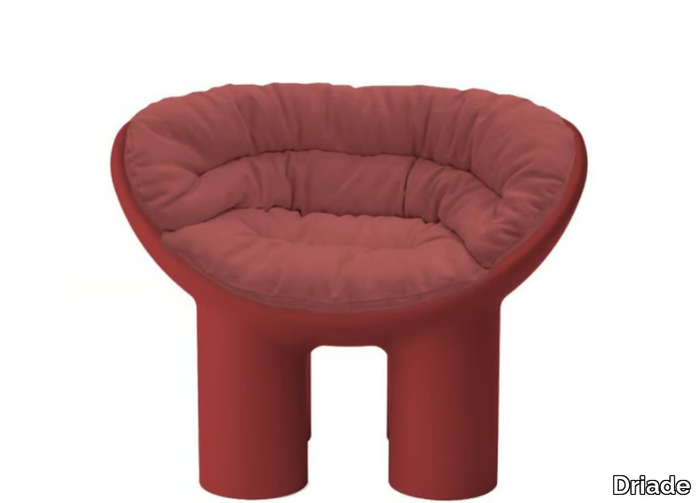 ROLY POLY - Upholstered polyethylene easy chair with armrests _ Driade