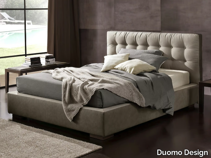 PARIGI - Full size upholstered bed with tufted headboard _ Duomo Design