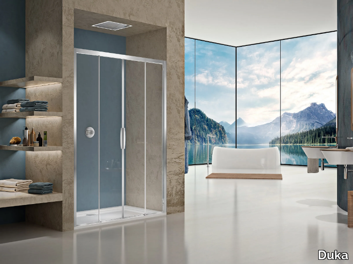 NATURA 4000 - A-ST4 / AR-ST4 - Niche crystal shower cabin with sliding door _ Duka