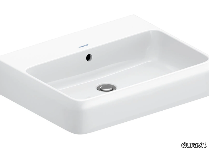 QATEGO - Single ceramic washbasin with overflow _ Duravit