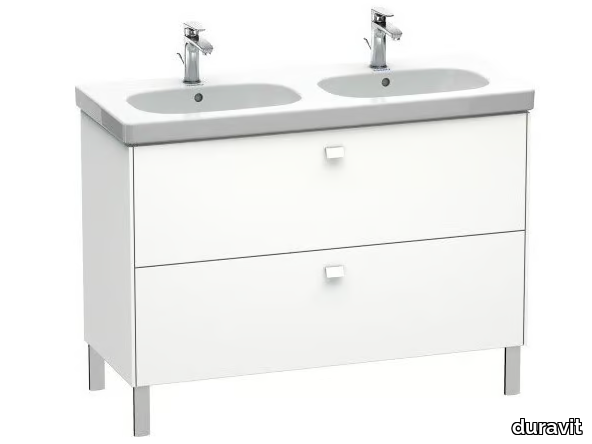 BRIOSO - Floor-standing double vanity unit with drawers _ Duravit