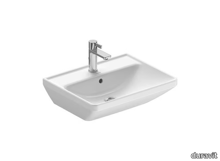 D-NEO - Wall-mounted rectangular ceramic washbasin _ Duravit