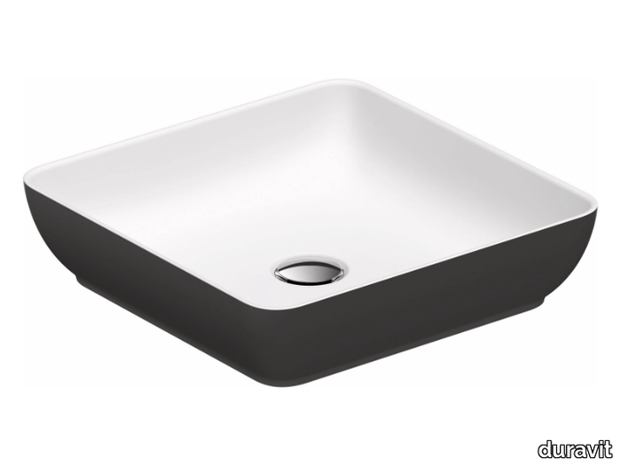 SIVIDA - Square countertop composite material washbasin _ Duravit