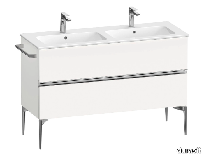 SIVIDA - Double floorstanding bathroom cabinet with drawers _ Duravit