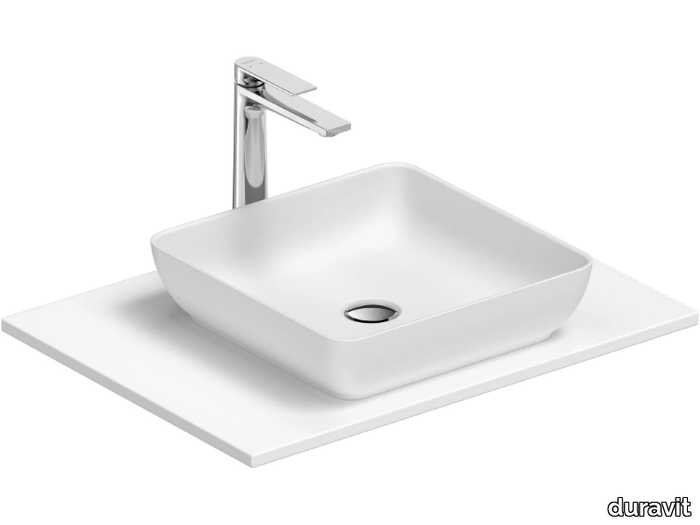 SIVIDA - Single composite material washbasin countertop _ Duravit