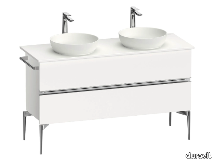 SIVIDA - Double floorstanding bathroom cabinet with drawers _ Duravit