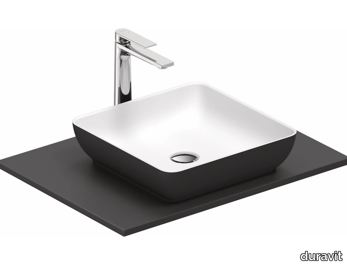 SIVIDA - Single composite material washbasin countertop _ Duravit