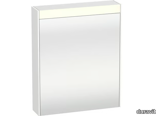 BRIOSO - Wall-mounted mirror with cabinet with integrated lighting _ Duravit