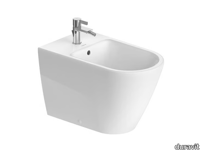 D-NEO - Floor mounted ceramic bidet with overflow _ Duravit