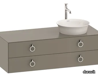 WHITE TULIP WT4992 - Single wall-mounted wooden vanity unit with drawers _ Duravit