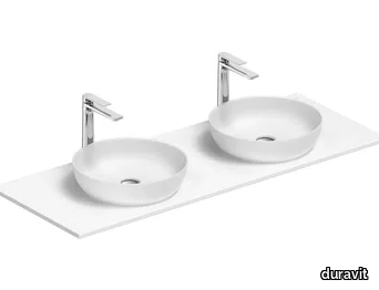 SIVIDA - Double composite material washbasin countertop _ Duravit