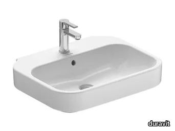 HAPPY D.2 - Rectangular ceramic washbasin _ Duravit