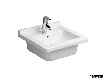 STARCK 3 - Inset grinded ceramic washbasin _ Duravit