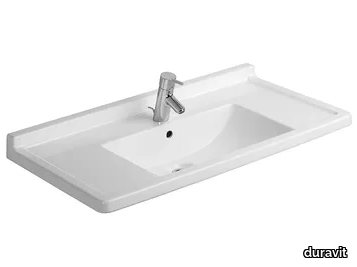 STARCK 3 - Rectangular ceramic washbasin _ Duravit