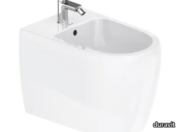 QATEGO - Floor mounted ceramic bidet with overflow _ Duravit