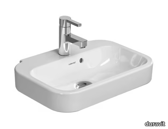 HAPPY D.2 - Ceramic handrinse basin with overflow _ Duravit