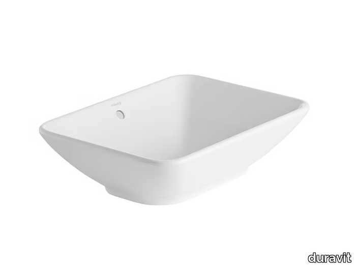 BACINO - Countertop rectangular ceramic washbasin _ Duravit