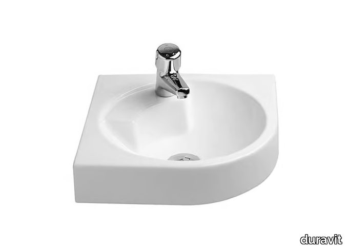 ARCHITEC - Corner ceramic washbasin _ Duravit