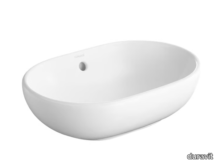 FOSTER - Countertop oval ceramic washbasin _ Duravit