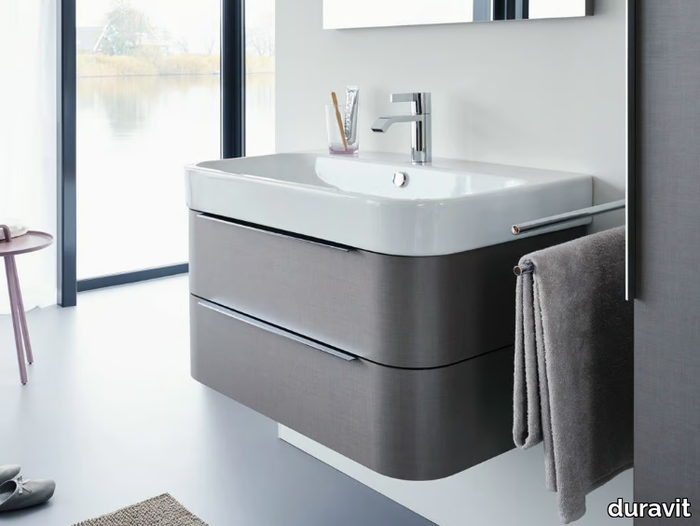 HAPPY D.2 - Wall-mounted vanity unit with drawers _ Duravit