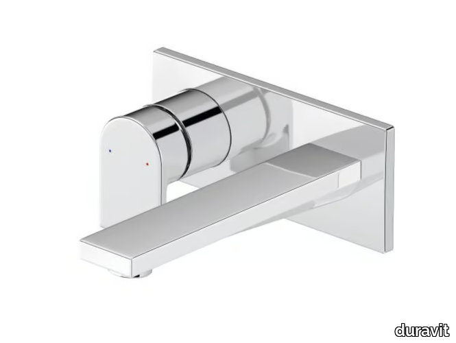 TULUM - 2 hole wall-mounted washbasin mixer with plate _ Duravit