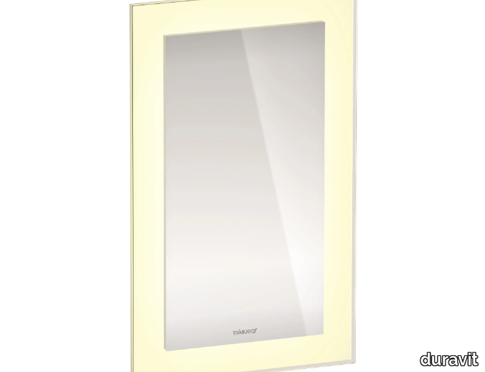 WHITE TULIP APP - Wall-mounted bathroom mirror with integrated lighting _ Duravit