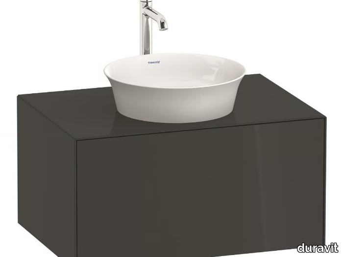 WHITE TULIP WT4975 / WT4976 - Single wall-mounted wooden vanity unit with drawers _ Duravit