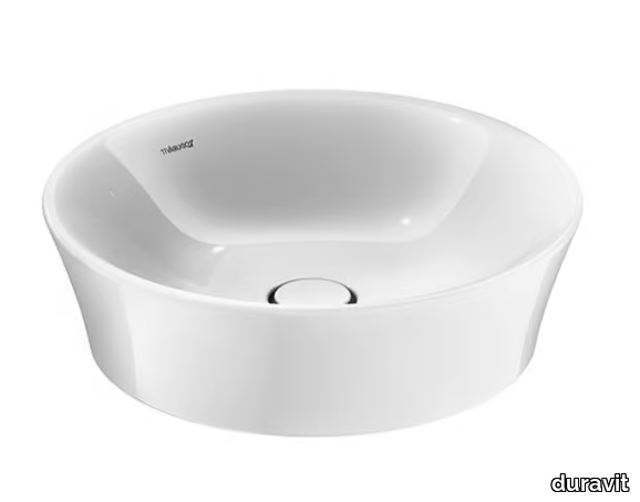 WHITE TULIP - Round single ceramic washbasin _ Duravit