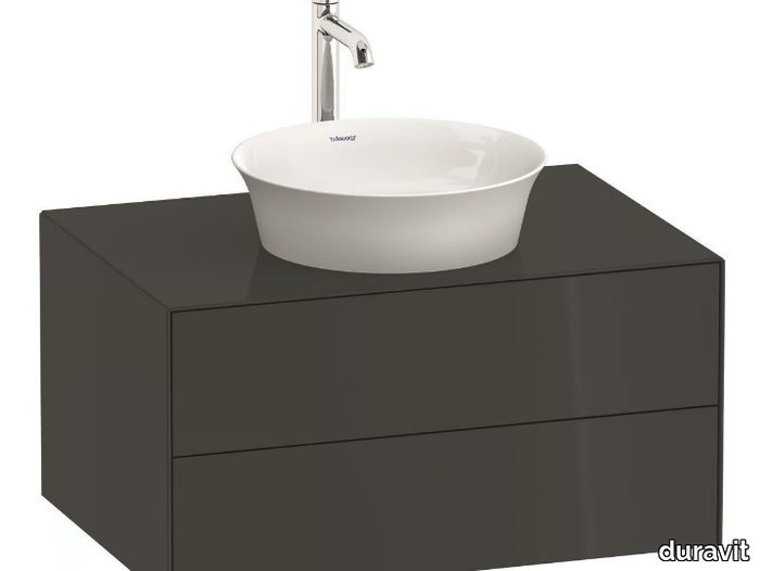 WHITE TULIP WT4985 / WT4986 - Single wall-mounted wooden vanity unit with drawers _ Duravit