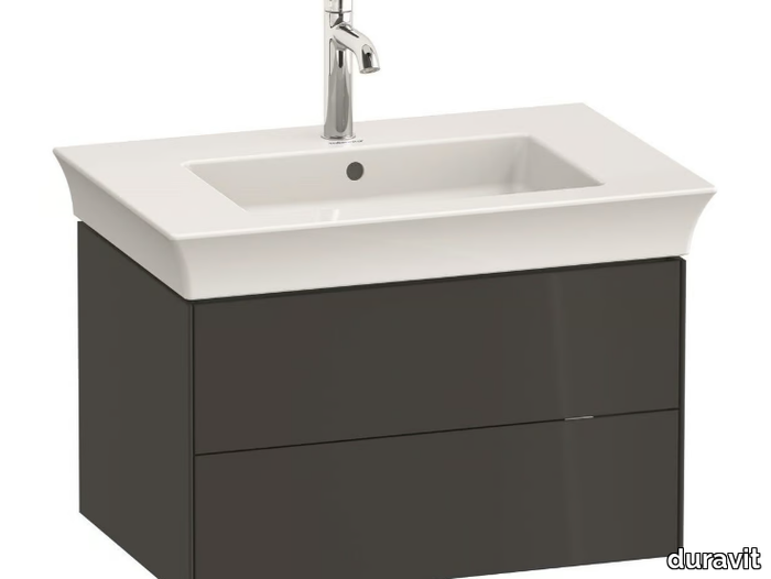 WHITE TULIP WT4341 / WT4342 - Single wall-mounted wooden vanity unit with drawers _ Duravit