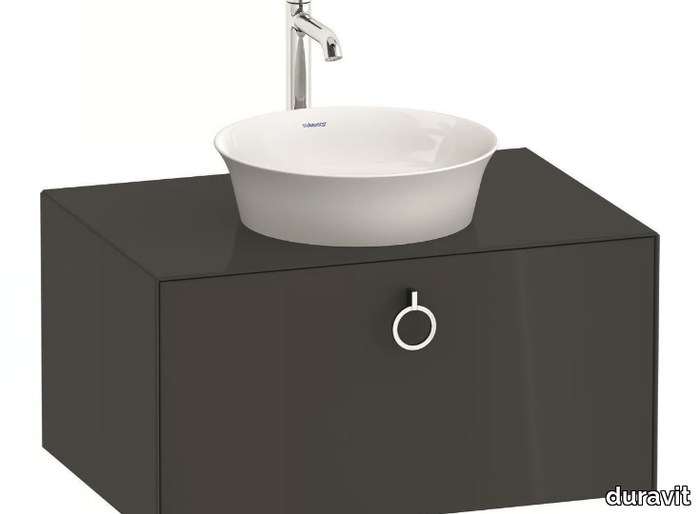 WHITE TULIP WT4980 / WT4981 - Single wall-mounted wooden vanity unit with drawers _ Duravit