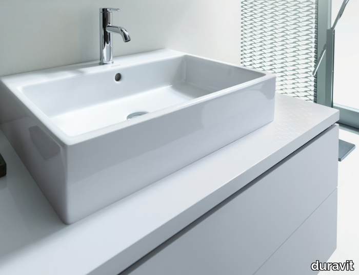 VERO AIR - Countertop rectangular washbasin with overflow _ Duravit