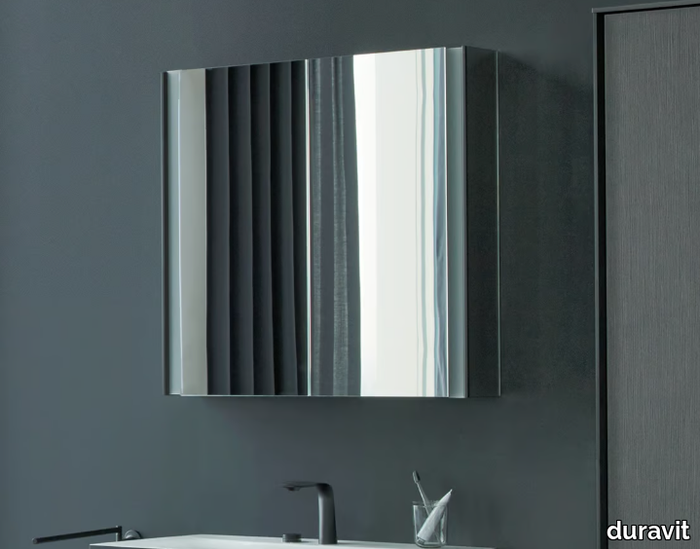 XVIU - Wall-mounted mirror with cabinet _ Duravit