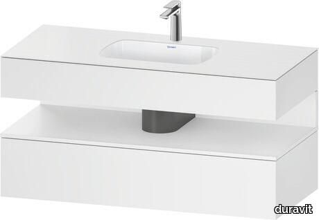 Qatego Built-in basin with console vanity unit