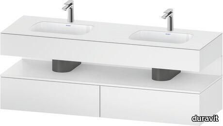 Qatego Built-in basin with console vanity unit