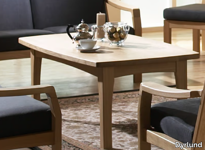 9258K - Rectangular wooden coffee table _ Dyrlund