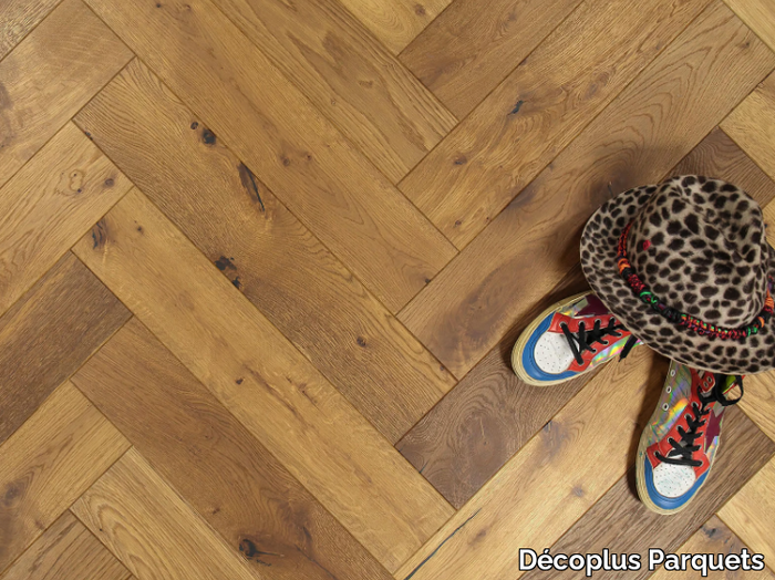 BÂTON ROMPU COGNAC - Solid wood parquet _ Décoplus Parquets