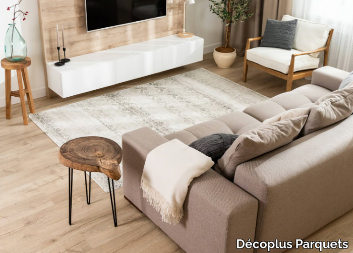 FICELLE VERNIS - Floating brushed wooden parquet _ Décoplus Parquets