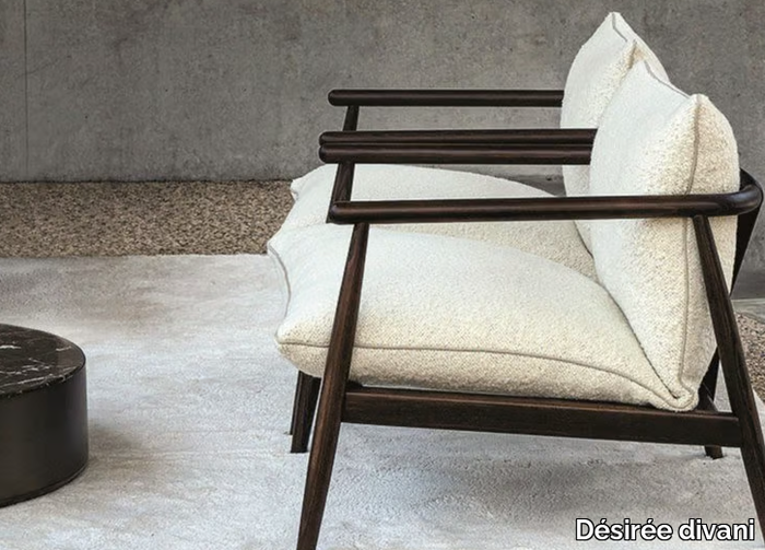 KARIN - Fabric armchair with removable cover with armrests _ Désirée divani