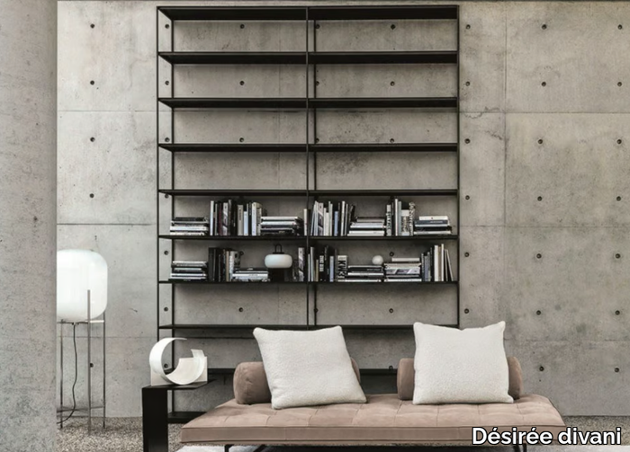 IMAGE - Open double-sided metal bookcase _ Désirée divani