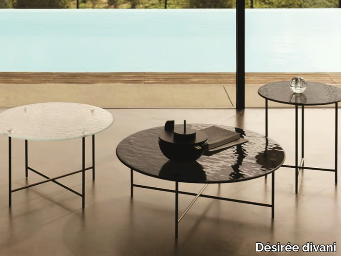 NEMU - Round low metal coffee table for living room _ Désirée divani