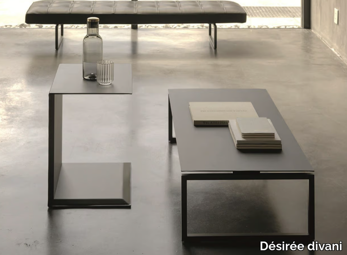 LUDWIG - Rectangular aluminium coffee table for living room _ Désirée divani