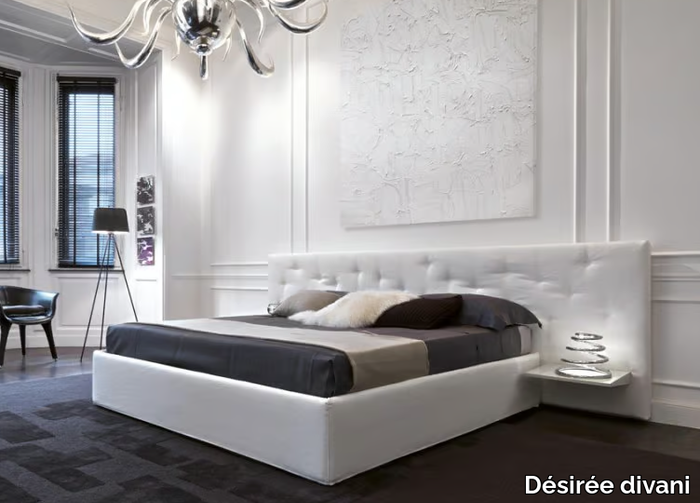 CHANCE - Double bed with high headboard _ Désirée divani