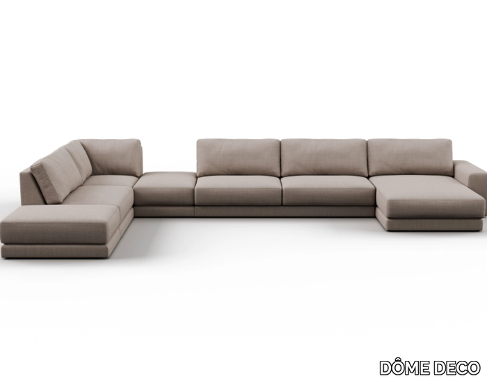 MONZA - Corner fabric sofa with chaise longue _ DÔME DECO