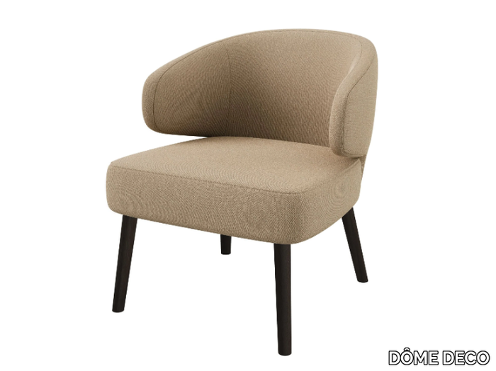 PENTA - Fabric easy chair with armrests _ DÔME DECO