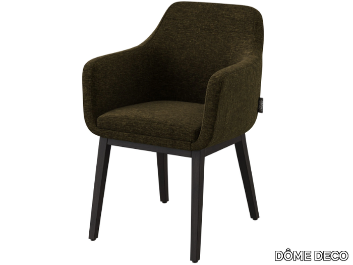 VOLVERE - Fabric chair with armrests _ DÔME DECO