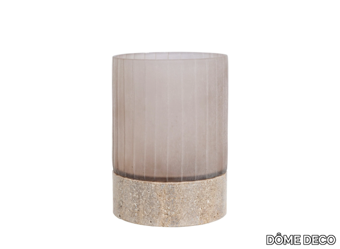 YALI - Travertine candle holder _ DÔME DECO