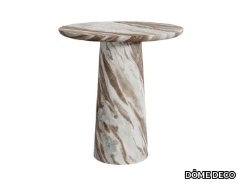 GRAZ - Round marble high side table _ DÔME DECO