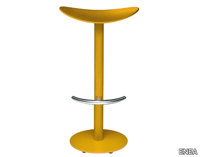 COMA - Steel and polypropylene high stool with footrest _ ENEA