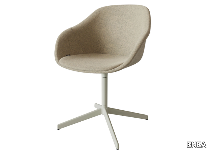 LORE CONFIDENT - Swivel with 4-spoke base chair with armrests _ ENEA